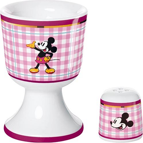 United Labels 0106855 - Best of Mickey-Pretty Pink Eierbecher mit Salzstreuer Porzellan in prämierter Geschenkverpackung