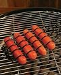 Charcoal Companion Non-Stick Adjustable Sausage Grilling Basket