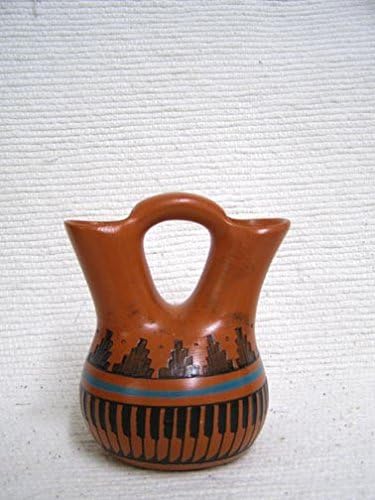 Native American Navajo Red Clay Wedding Vase--Small Navajo