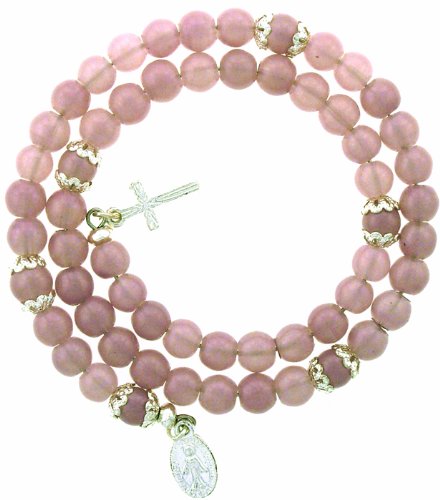 Pink ROSARY Memory Coil Wrap-Around Bracelet