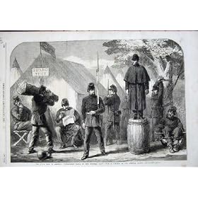 1861 Civil War America Punishment Drill Federal Camp