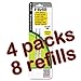 Zebra Ballpoint Pen F-Refill 85412, 1.0mm, Medium Point, Black, 4 Pack, 8 Refills