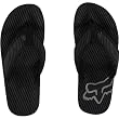 Fox Racing Esquire Flip Flop Men's Sandal Casual Wear Footwear w/ Free B&F Heart Sticker Bundle - Black