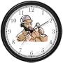 Detective Sherlock Holmes Wall Clock by WatchBuddy Timepieces (Hunter Green Frame)
