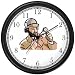 Detective Sherlock Holmes Wall Clock by WatchBuddy Timepieces (Black Frame)