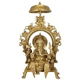 Brass Ganesh Statue with a Parasol