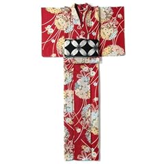 【きもの道楽】 仕立上り 浴衣 赤地に花薬球 03