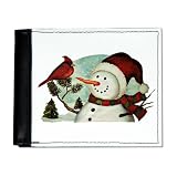 Artsmith, Inc. Men`s Wallet Billfold Christmas Snowman Wearing Scarf with Cardinal