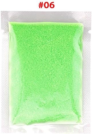 CHRWANG Distinctive 1 Bag x 10g Phosphorescent Glow-in-the-Dark Sand Particles 6# Green