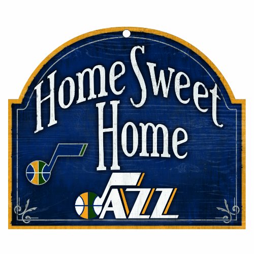 NBA Utah Jazz 11-by-9 Wood Home Sweet Home Sign