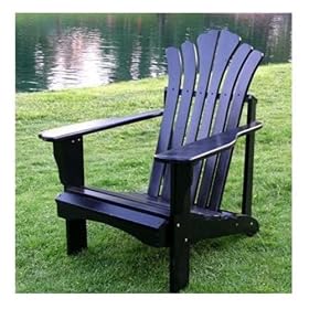 Sanibel Wood Adirondack Chair Black by