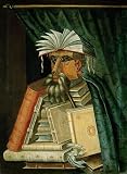 Kunstdruck (90 x 119, Arcimboldo) von "Der Bibliothekar", weißer Rand 5cm