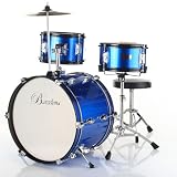 Barcelona Three-Piece 16-Inch DRM316 Kid’s Drum Set with Cymbal, Seat and… Picture