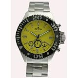 MENS CROTON STEEL CHRONOMASTER 24 HR WATCH CC311240SSYL