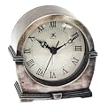 Boudoir Antiqued Table Clock - Silver