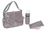 Kalencom Laminated Buckle Bag Heavenly Dots Choc/Pink