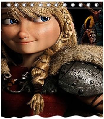 How To Train Your Dragon Movie Personalized Custom 66" x 72" Waterproof Polyester Fabric Shower Curtain By Angie Res