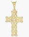 14 Karat Yellow Gold Detailed Religious Celtic Cross