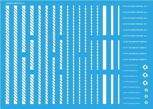 Line decal 01 White (1 pieces) by High queue parts