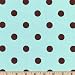 54'' Wide Premier Prints Polka Dot French Blue/Brown Fabric By The Yard