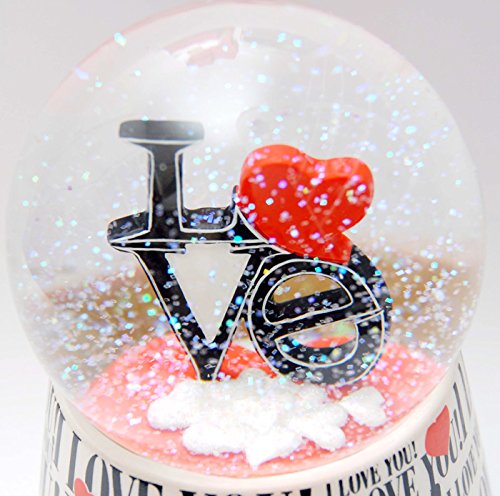 Palle a neve Amore con la musica diametro 100mm