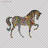 Sticker Vinyl Decals Colorful Elephant Horse Car Window Wall Art Decor Doors Helmet Truck Motorcycle Note Book Mobile Laptop Size: 4 X 3.1 Inches Vinyl color print