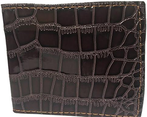 HomeBella ComfyFit Men's Wallets (Bi-fold) (Mulberry Faux Gator Print)
