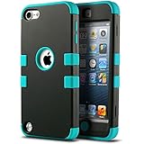Ulak 3310130 Hybrid Silicon Hard Case Cover for iPod Touch 5 6th Generation - Black/Blue