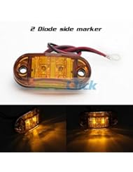 CE: SUPER BARGAIN!!! NEW Model!! 1x Oval Amber 2.5" 2 Diode LED Trailer Truck Clearance Side Marker Trailer Truck in Motors, Parts - Generic