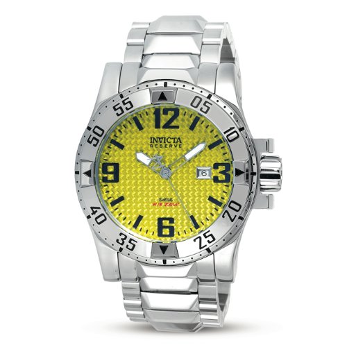 Invicta Mens Signature Reserve 200M Yellow Swiss Dive Watch 7264 - Invicta 7264