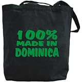 Canvas Tote Bag Black  100% Made In Dominica  Country