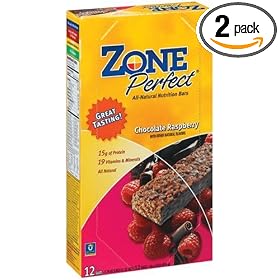 ZonePerfect All-Natural Nutrition Bar, Chocolate Raspberry,  1.76-Ounce Bars in 12-Count Boxes (Pack of 2)