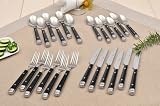 Produkt-Bild: GR&Auml;WE&reg; 18/10 Besteckset schwarz 24 -tlg. f&uuml;r 6 Personen, Serie BISTRO