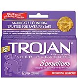 51Bq1PRtk%2BL. SL160  Trojan Her Pleasure Spermicidal Lubricant Premium Latex Condoms 12 ct (Pack of 3)