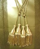 Pair of Gold Curtain Tieback Tiebacks Tassel