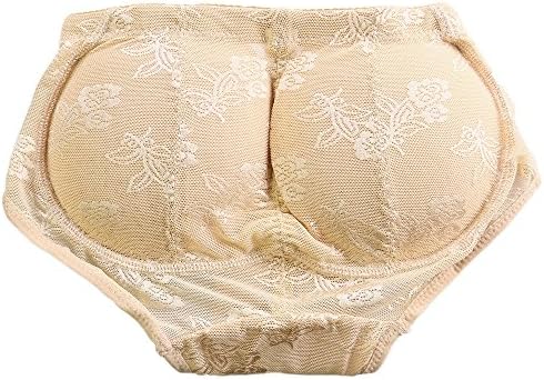Hhying Butt Lifter Women Push-up Briefs Removable Sponge Padded Shorts Jacquard Fake Bum Buttock Body Shaper Panty Control Instant Lift Beige XXL