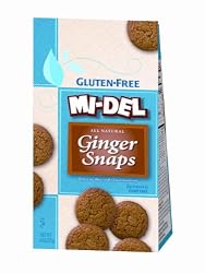 Mi-Del Gluten-Free Ginger Snaps, 8-Ounce Bags (Pack of 12)