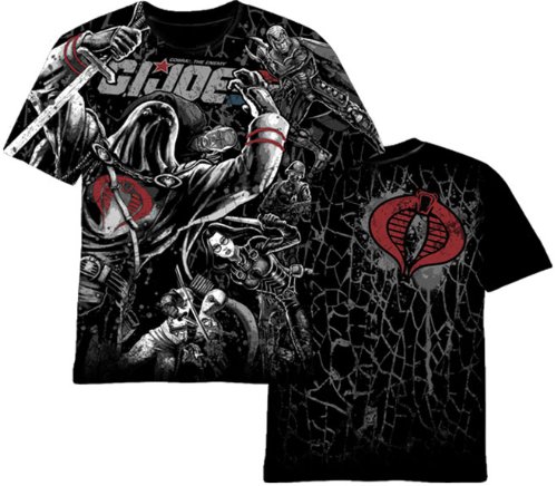  G.I. Joe Cobra Attacks AOP Mens Black T-Shirt