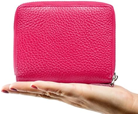 Privé RFID Blocking Women's Wallet - Luxury Geniune Leather Wallet - Best Identity Theft Protection and Credit Card Protector - Keep Credit Card Information Safe &amp; Secure - Hot Pink