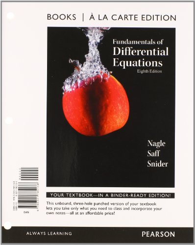 fundamentals of differential equations books a la carte edition 8th edition