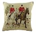 Evans Lichfield Hunting Huntsmen Traditional Tapestry filled Cushion 18 X 18 Inch