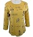 Jess & Jane 3/4 Sleeve, Rhinestone Accented, Scoop Neck, 100% Cotton Printed Fashion Top Yellow Colored - Dog Play
