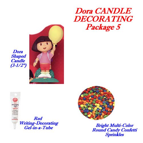 Dora Cakes - Candles Do-It-Yourself Package 5 SAVE $0.99 by Wilton, Lucks