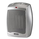 Ceramic 1500W Heater w/Adjustable Thermostat, 7w x 6d x 9-1/5h, Gray