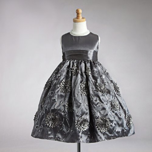 wedding dresses gowns, Girls Silver Christmas Dresses - Silver Holiday Dress - Toddler - Size 7/8