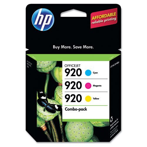 HP No. 920 Ink Cartridge - Cyan, Magenta, Yellow Inkjet - 300 Page - 3 / Pack