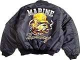 Black Marine Bulldog MA-1 Flight Jacket