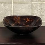 Bathroom Artistic Square Glass Drain S9019