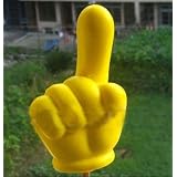 #1 Finger Yellow Hand Car Truck SUV Antenna Topper 