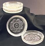 LAMPS BEAUTIFUL Crystal Clear Glass Essex Coaster Set--Excellent customer service--see our feedback